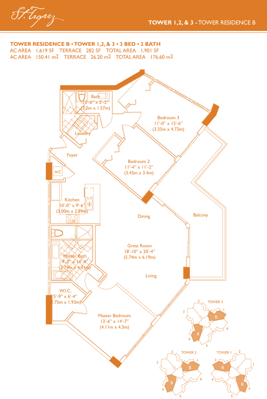 St.Tropez Tower Residence Floorplans